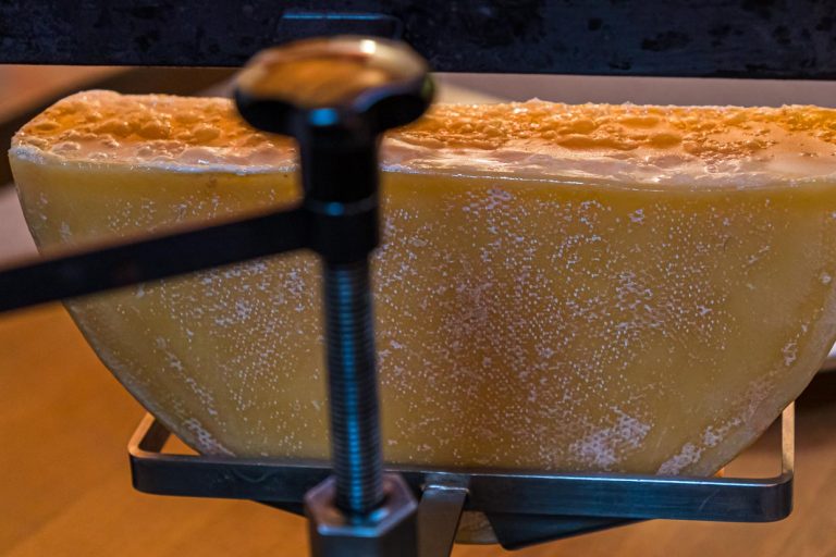 Raclette-Käsehälfte / © Foto: Georg Berg