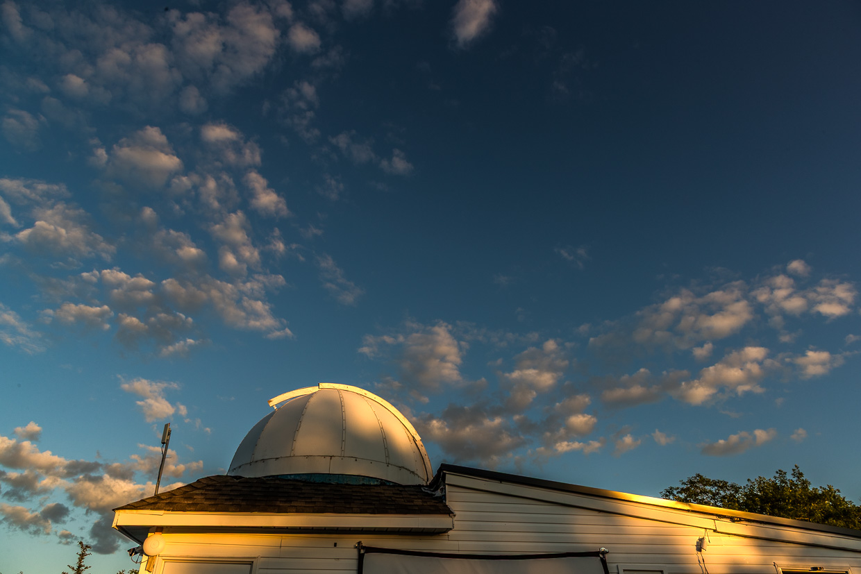 Ein Observatorium mit Kuppel steht auf Frotten Road, Argyle Municipal, Canada