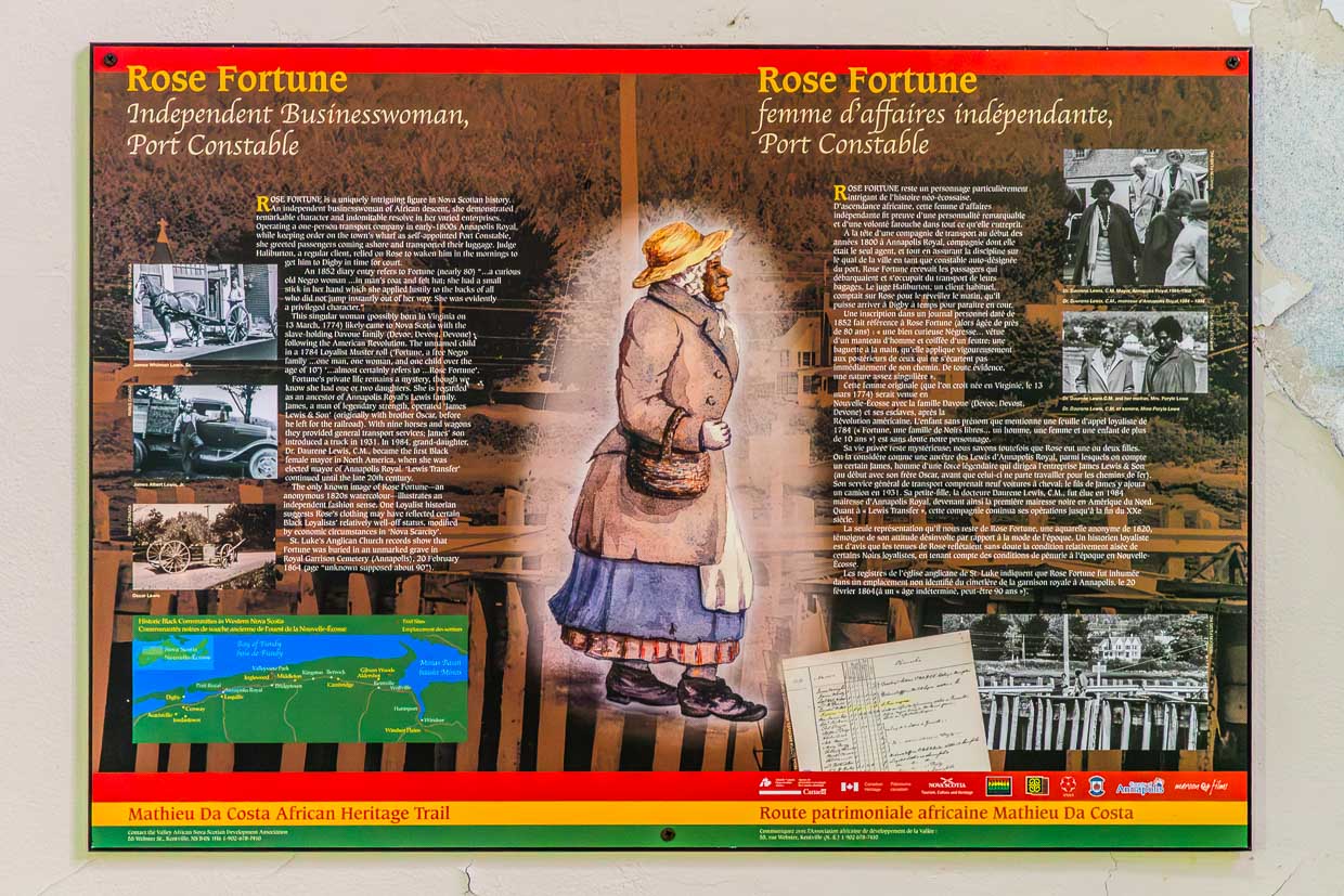 Rose Fortune, eine unabhängige Geschäftsfrau, transportiert Passagiere in Birchtown Road, Municipality of the District of Shelburne, Canada